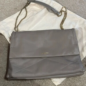 Lanvin purse with chain strap, soft leather